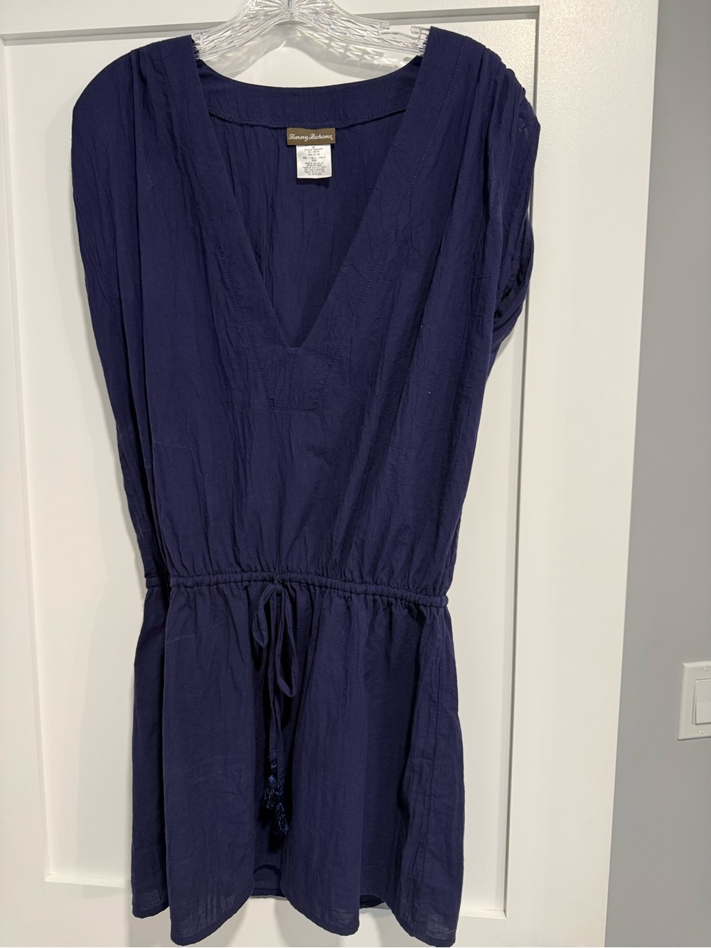 Tommy Bahama, Navy Blue Tie Wast Swim Coverup, size M